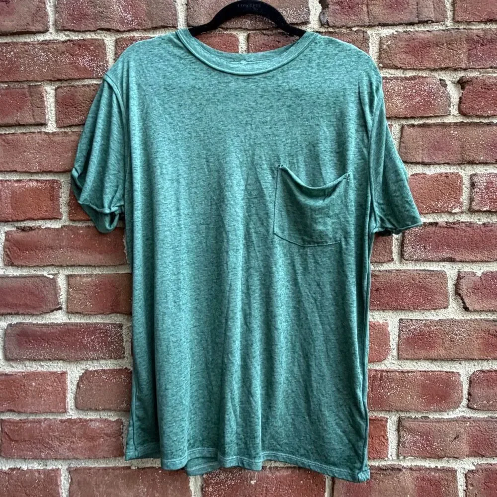 Free People X We The Free Vella Pocket Oversized Tee shirt green M NEW